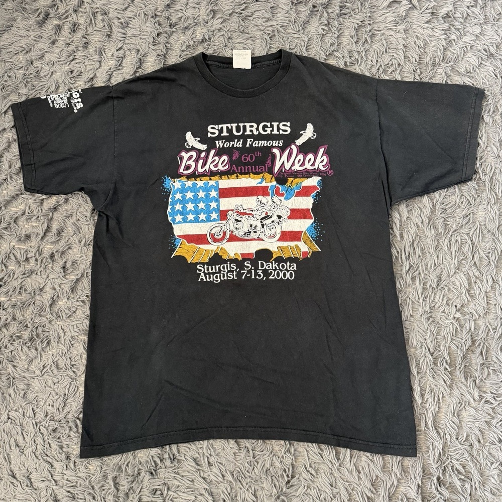 Vintage Sturgis Legend Lives On Shirt Men's Size 2xl Made In USA Bike Week 90s